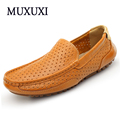 Top brand High quality genuine leather casual men shoes cow suede comfortable loafers soft breathable men
