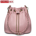 Bucket shoulder bag ZOOLER genuine leather bags women messenger bag lady 2016 Classic bolsa Colors 2113
