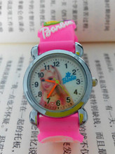 Hot Sale Cute Pink Christmas Gifts Children Kids Girls Boys Students 3D Cartoon Quartz Wrist Watches, Free & Drop Shipping