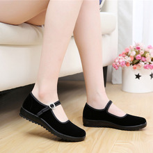2016 new old Beijing shoes summer soft bottom square slip slope with black shoes for Hotel hot selling