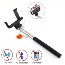 Extendable wired handheld Monopod Selfie handholder Stick Fit Camera Tripod Monopod for iPhone LG Android smartphone