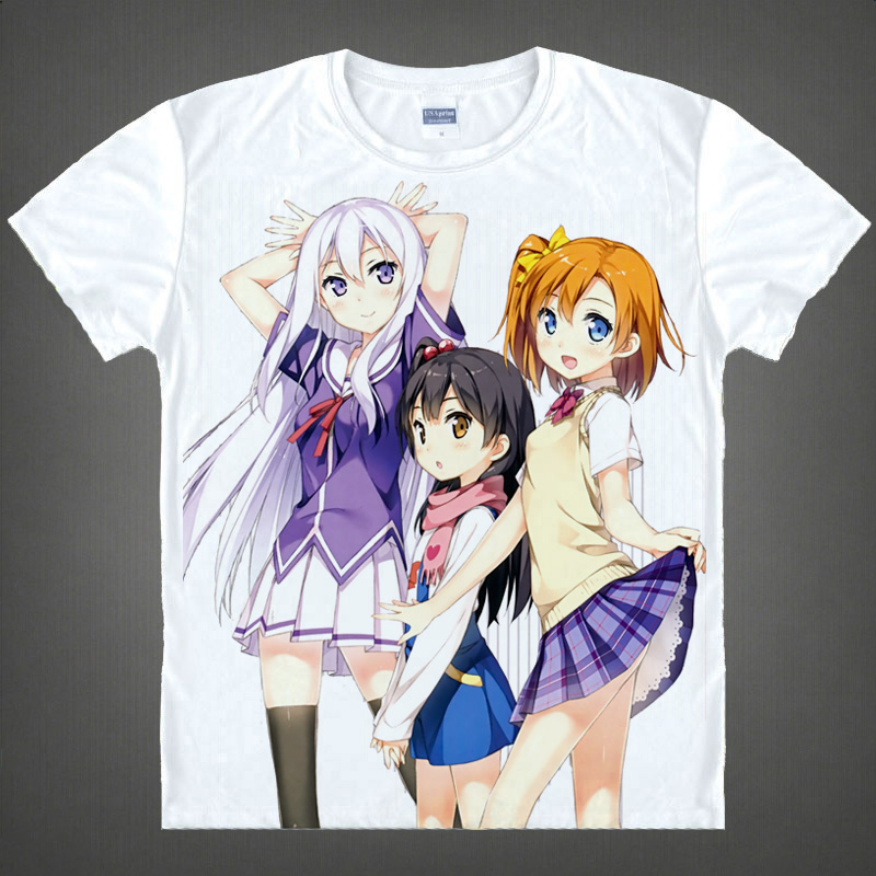 Sakurasou T shirts Pet kawaii Japanese Anime t shirt Manga Shirt Cute Cartoon shiina mashiro Cosplay