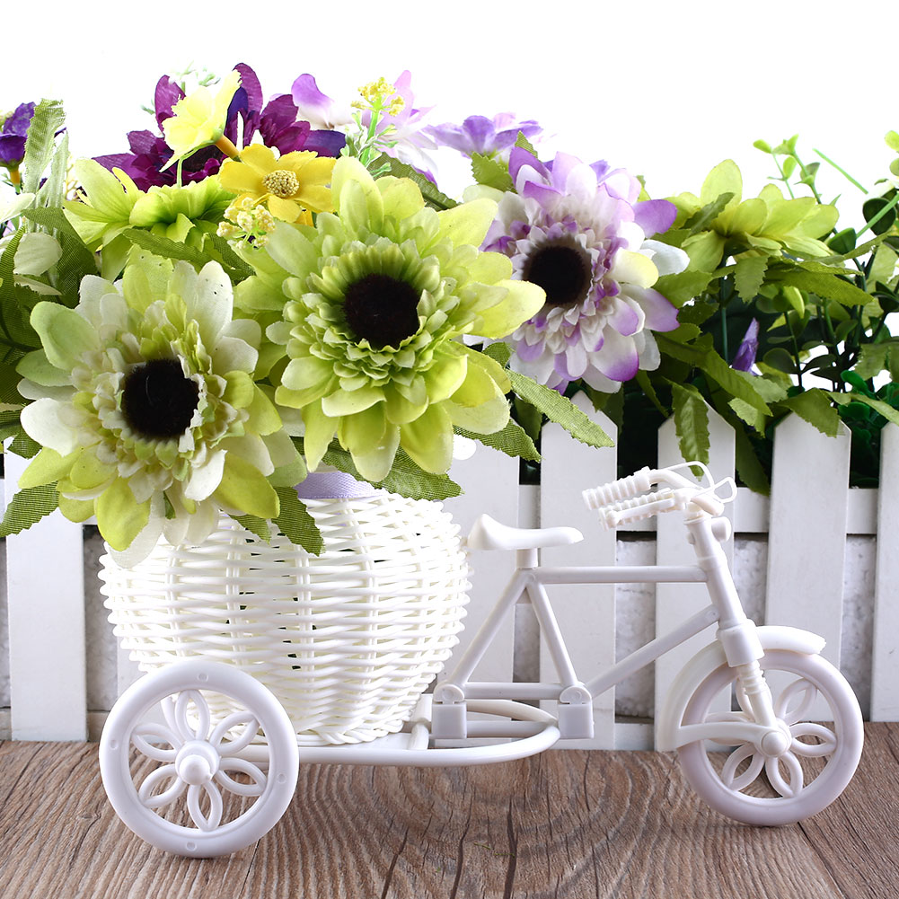 Image of New Hot Bike Design Flower Basket Storage Container For Flower Plant Home Party Wedding Decoration DIY Free Shipping