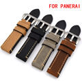 1PCS 20MM 22MM 24MM genuine leather Crazy horse leather Watch band man watch straps black grey