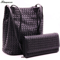 Handtasche Women Leather BAO BAO Bag For 2 Set Women Large Knitting Bucket Shoulder Bag Multi