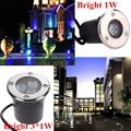 2017 Best Waterproof 1W 3W LED Underground Light Lamp 220V 110V 12V Outdoor Garden Path Buried