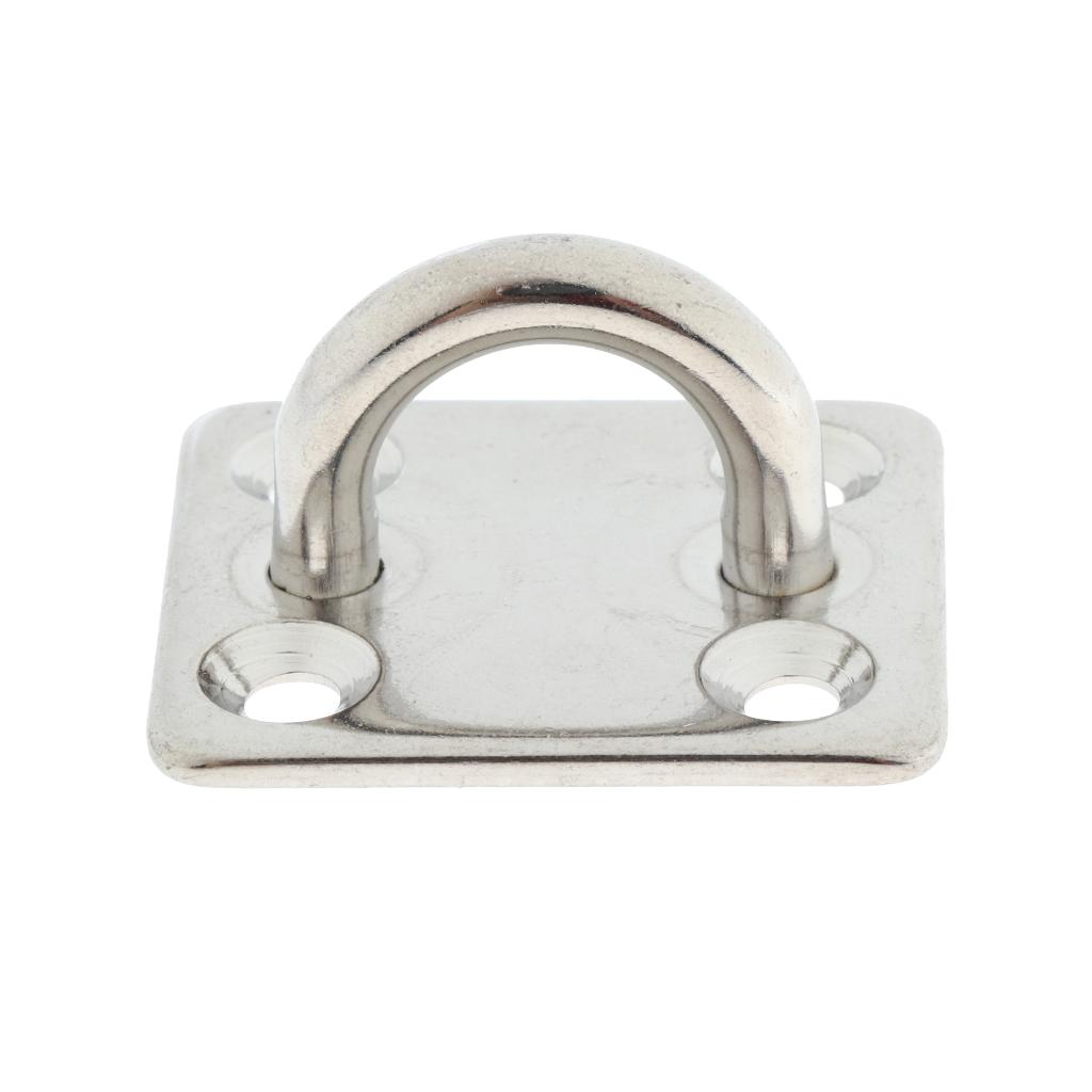 Heavy Duty Stainless Steel Square Pad Eye Plate Marine Hardware Staple