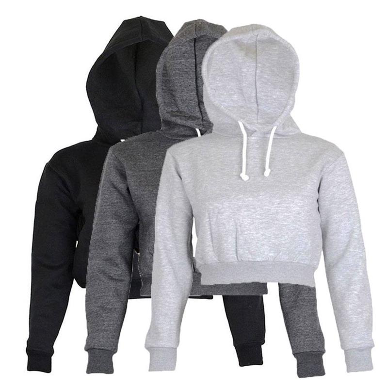 crop top pullover hoodie