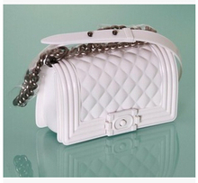 2015 summer women messenger bags Le Toyboy chain shoulder crossbody bags jelly transparent bag beach bag