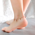 Top Quality 18KGP Rose Gold Plated Titanium Steel Bells Anklet Fashion Brand Women s Jewelry Designer