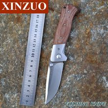 2015 el más nuevo XINZUO alta calidad y-iniciar exterior aventura y entrenando cuchillo plegable AUS-8 balde Micarta envío gratis