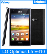 Unlocked Original LG Optimus L5 E610 Smart Phone 4.0 inch Qualcomm MSM7225A Snapdragon Android 4.0 3G Cell Phone 5MP NFC GPS