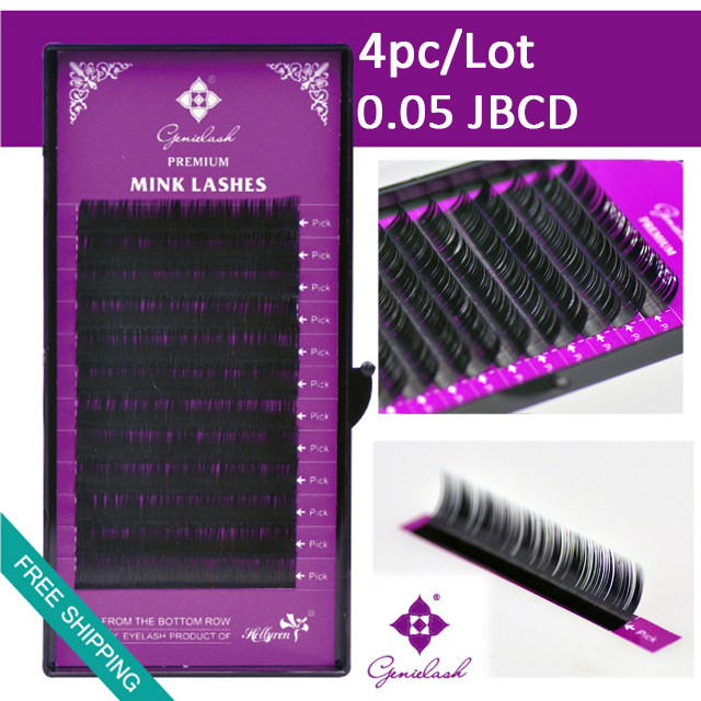 0.05 JBCD Curl 4 Pcs/lot 3D Volume Eyelash Extension New Products Hot Selling Promotion Price