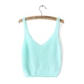 2016 Summer New Fashion Women White Cropped Black Knitted Loose Crop Tops Casual Strap Knitting Cotton