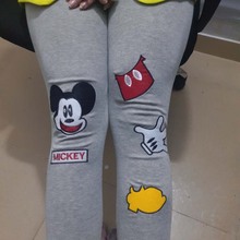 Sport Nylon Punk Leggings Rushed Cartoon Mid Cotton Bamboo Fiber Leggins 2016 South Korea Shopping Fashion