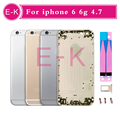 Black Silver Gold Grey Rose Gold For iphone 6 6G 4 7 metal battery door housing