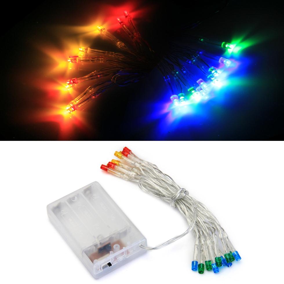 Battery Power Multicolor 20 LED Christmas String Fairy Lights-in LED String from Lights ...