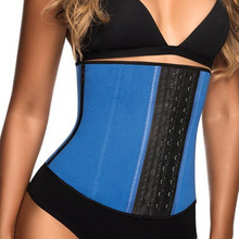 4 Steel Bones 2015 women fashion hot sale shaper cincher waist training sport latex corset bustier