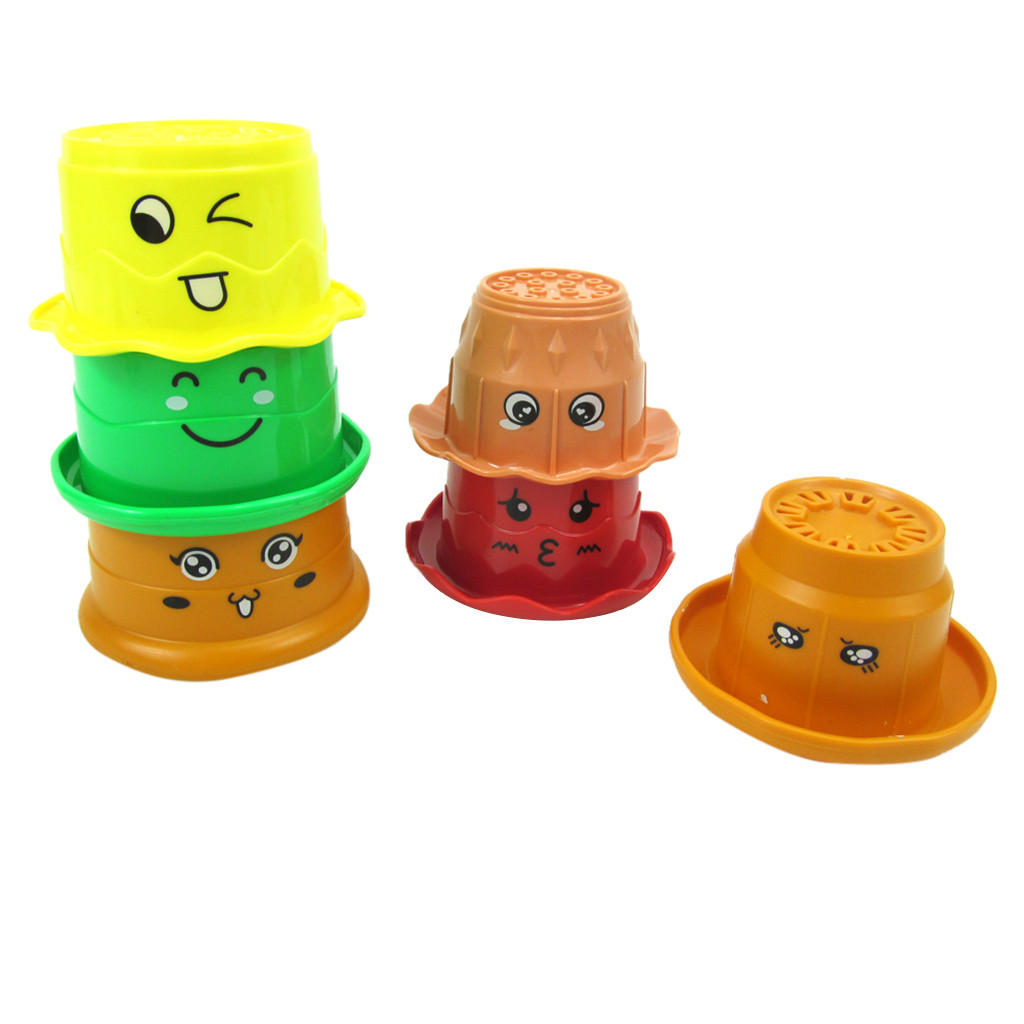 bathing toys for newborn stacking toy set 6pcs stacking cups