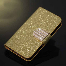 Black Friday Bling dustproof Leather Magnetic For Apple iphones 4 4S Card Slot Pouch Wallet Flip
