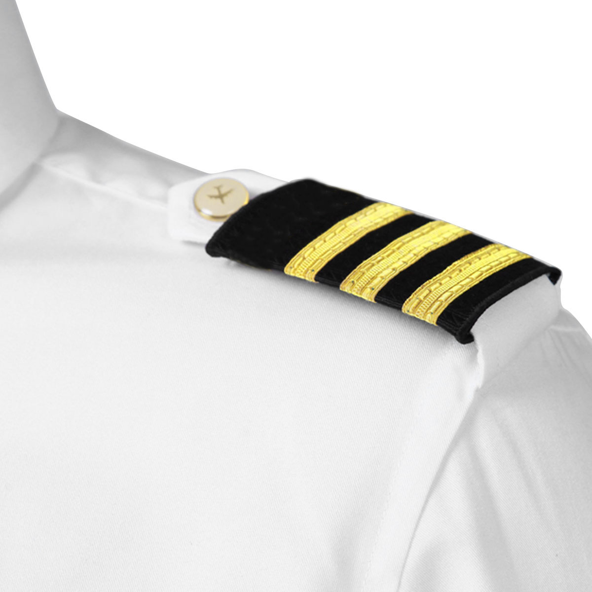 AeroPhoenix AIRLINE CAPTAIN EPAULET SLIDERS 4 BARS SILVER NYLON on NAVY