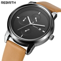 REBIRTH Hot Sale Fashion Brand Watches Men Women Luxury Male Clock Watch Casual Business Elegant Leather