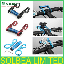 1pc Carbon Fiber MTB Bike Bicycle Handlebar Extender Double Extension Mount Holder for Bicycle Lights Flashlights with Allen Key