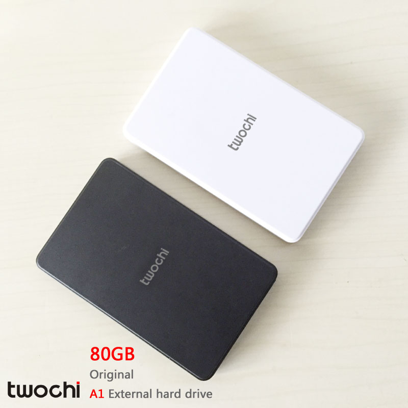 Free shipping New Styles TWOCHI A1 Original 2 5 External Hard Drive 80GB Portable HDD Storage