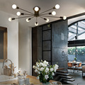 creative Black White 10 heads Ceiling light Bar living room fashion personality bedroom stars ceiling light