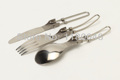 Folded Titanium Spoon Fork Knife For Camping Tableware Outdoor 3pcs Tableware Set Free Shipping