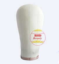 21″-24″ Head Canvas block head hair extension/weft/wig display style styling manequin manikin head cork inside dryer