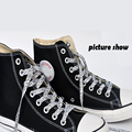 wholesale Oreo black and white polka dot shell burst head Shoelace shoes high canvas Shoelace to