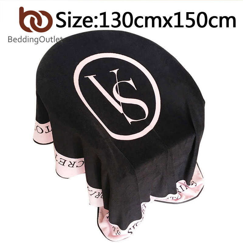 Black VS Secret Blanket font b Plaid b font Sofa mantas para cama Gift Fleece Blanket