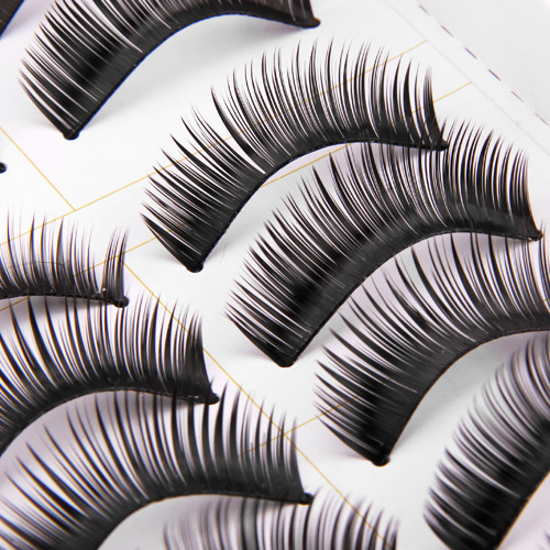 10 Pairs Long Black Thick False Fake Eyelashes Extension Lashes for Club MakeUp