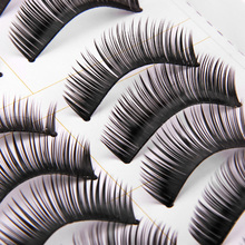 10 Pairs Long Black Thick False Fake Eyelashes Extension Lashes for Club MakeUp