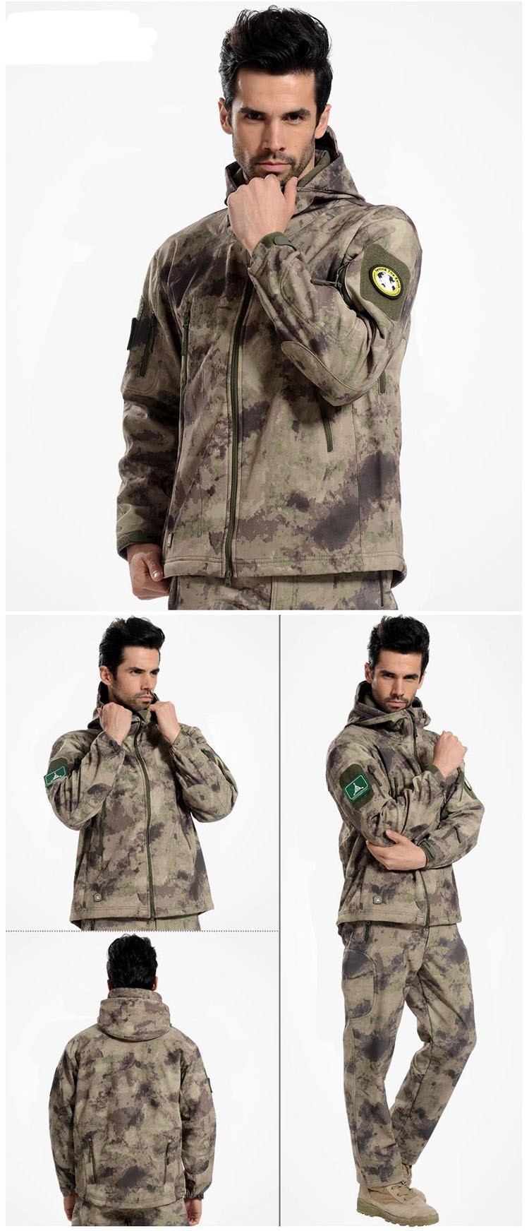 Tactical Jackets Multicolor High quality Lurker Shark skin Soft Shell TAD V4.0 Outdoor Military Waterproof Sports Army Clothing (33)