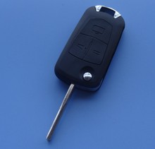 High quality replace case for Opel 3 button flip remote key shell HU43 blade FOB key