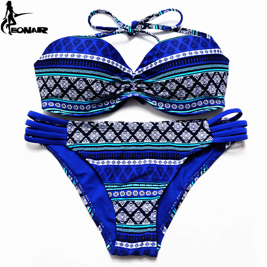 Swimsuit 2016 Biquíni Brasileiro Definir Sexy Floral Bandage Tiras Plus