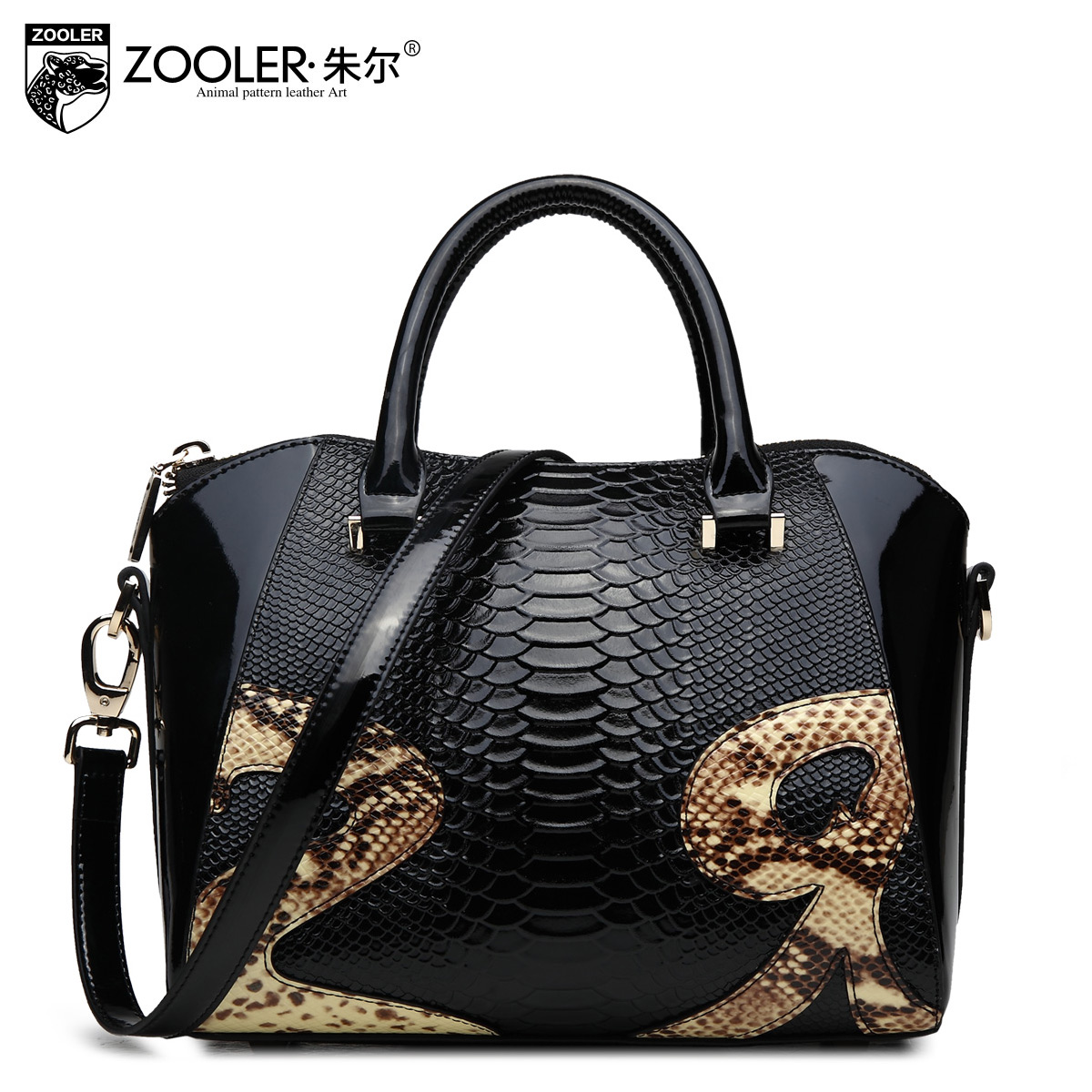 Autumn and winter women's cowhide handbag 2015 fashion serpentine pattern women's bucket bag handbag female