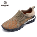 Hot Sale 2016 AQUA TWO Outdoor Shoes Breathable Shoes Men Trekking Walking Slip On Mesh Shoes