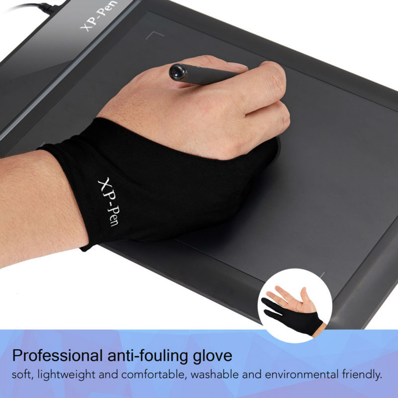 Professional Free Size Artist Drawing Glove for Graphic Tablet Right// Left Du