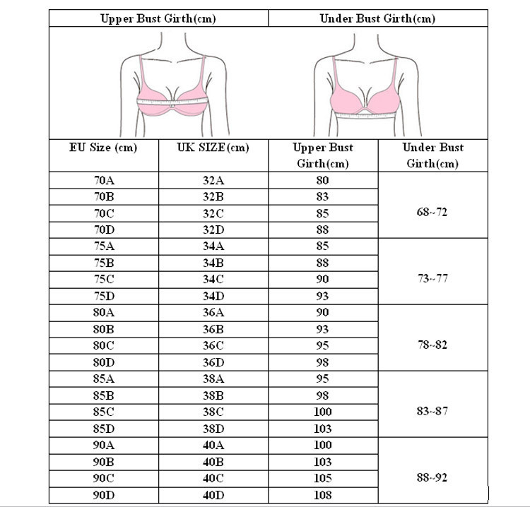 Compre Women Bra Underwear Size 32B-36B barato - preço, frete