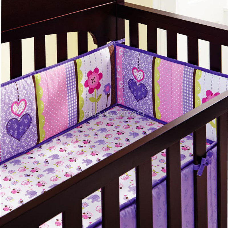 PH022 purple color baby bedding set in cot (10)