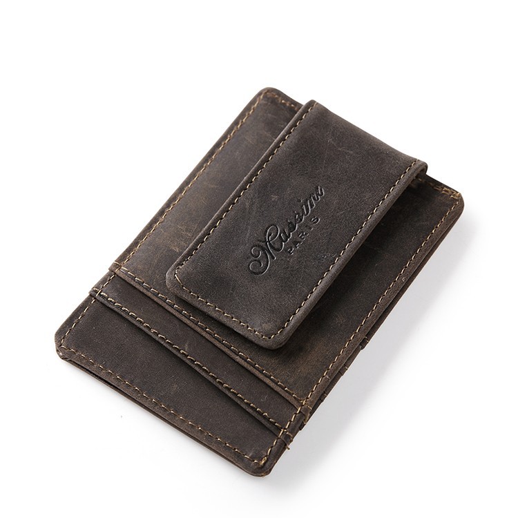teemzoneFree shipping Men Genuine Leather Wallet Business Casual Credit Card ID Holder with ...