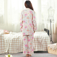 Song Riel new long sleeved cotton printing woman fresh cotton pajamas comfortable tracksuit glassware past love