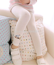 Hot Sale Baby Kids Girls Cotton Pants Embroidery Bird Warm Stretchy Leggings Trousers 2015 Freeshipping