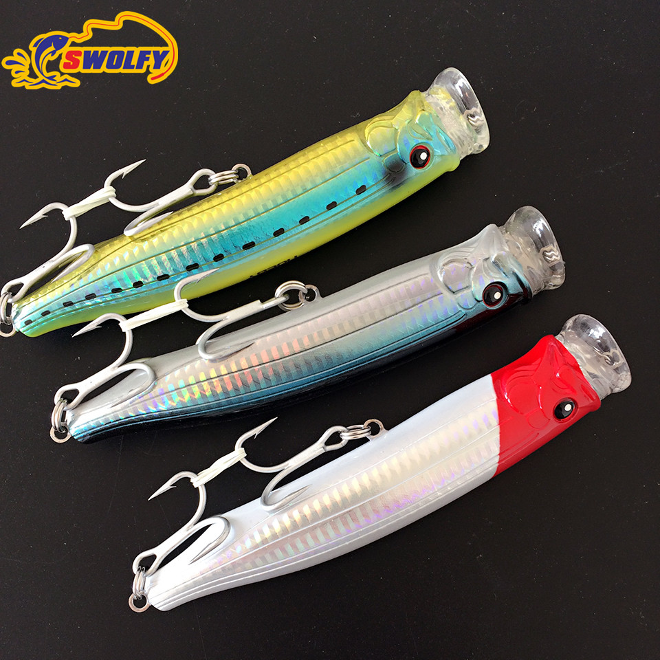 15 cm 54.5g Topwater Fishing Lures Popper Lure Crankbait Minnow Hooks Swimming Crank Baits