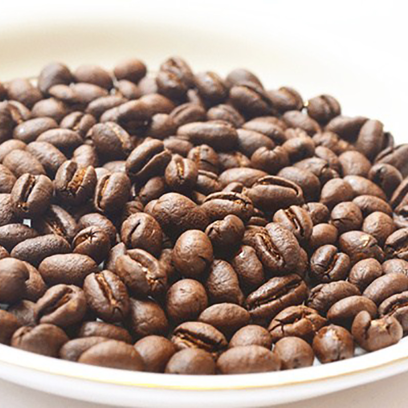 JinQing High Grade Single Product Yunnan Baoshan Arabica Pellet Moderate Baking Cooked Black Coffee Round Beans