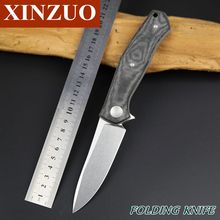 2015XINZUO NEWEST Shirogorov Cannabis made ceramic ball bearing washer folding knife D2 steel with titanium handle