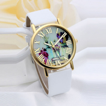Excellent Quality Women’s Quartz Watches Vases Dial Leather Band Quartz Analog Wrist Watches Clock Relogio for Gift